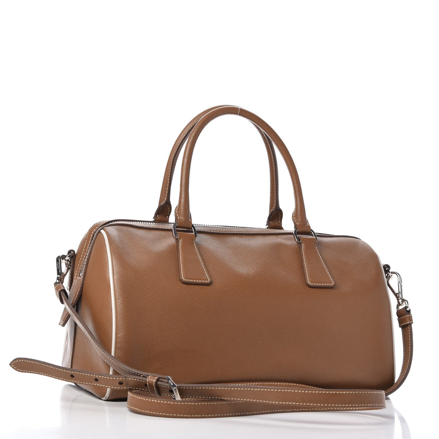 Saffiano Lux Bowler Caramel Talco