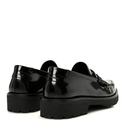 Saint Laurent Glazed Calfskin Le Loafer 15 Penny Slippers 37 Black 5 of 10