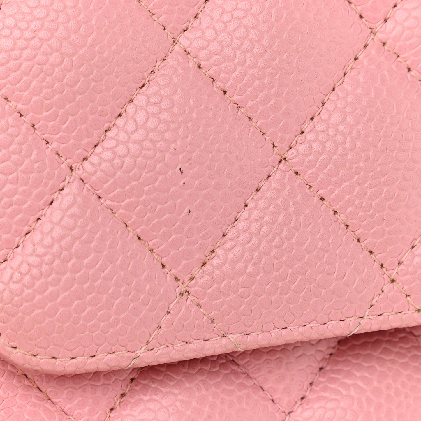 Caviar Quilted Medium Double Flap Pink