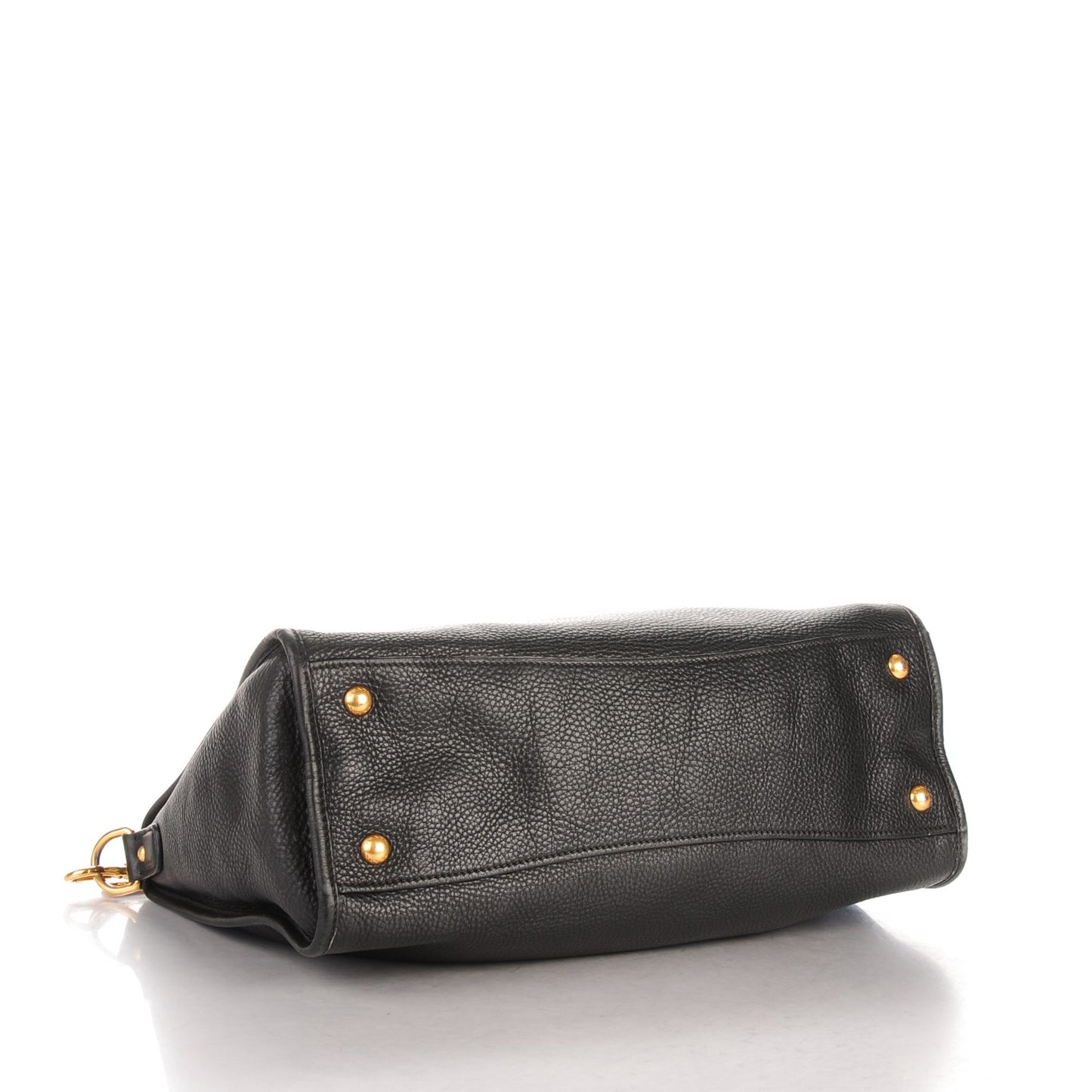 Vitello Daino Shopping Satchel Black
