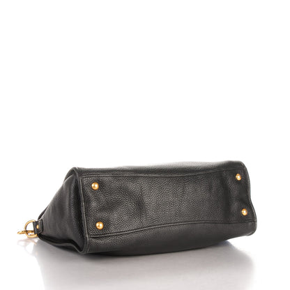 Prada Vitello Daino Shopping Satchel Black 4 of 11
