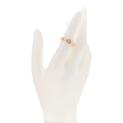Hermes 18K Rose Gold PM Chaine D'Ancre Enchainee Ring 52 6 2 of 8