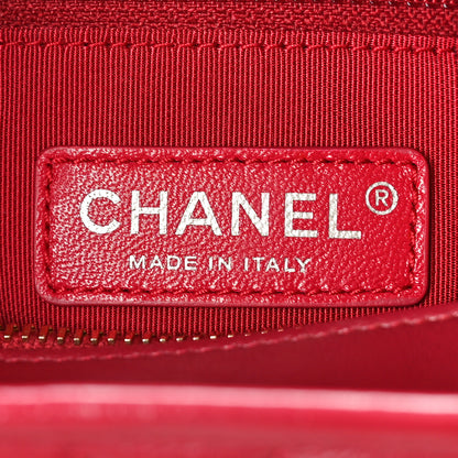 Chanel Aged Calfskin Chevron Quilted Small Gabrielle Hobo Red 6 of 10
