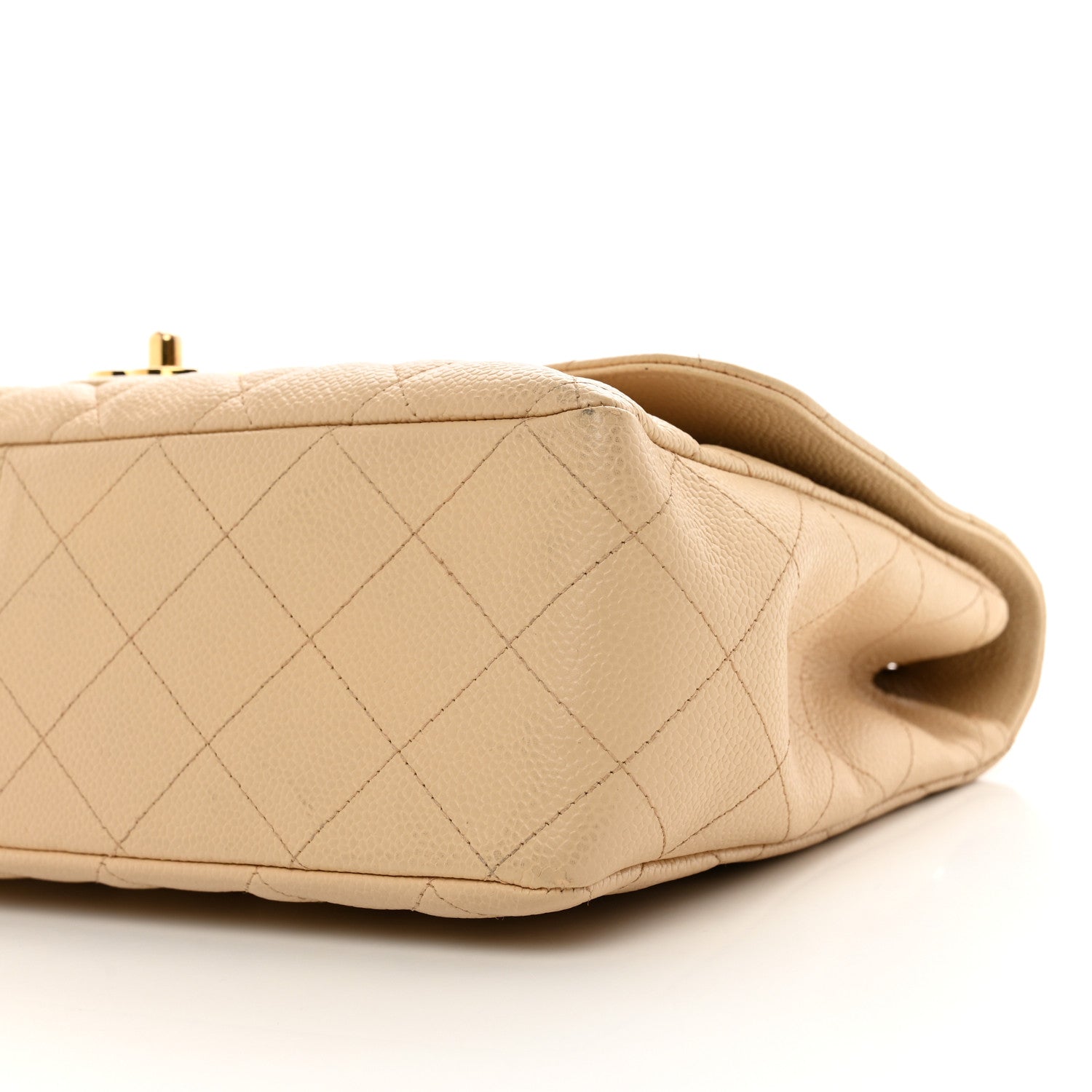 Chanel Caviar Quilted Jumbo Single Flap Beige 10 of 13
