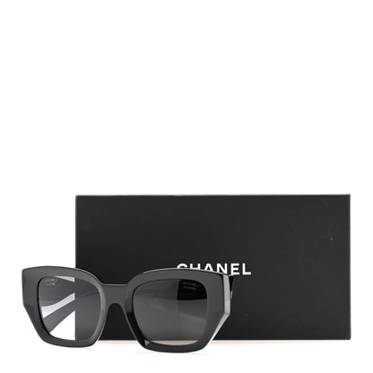 Chanel Acetate Polarized Square Sunglasses 5506 Black 8 of 8