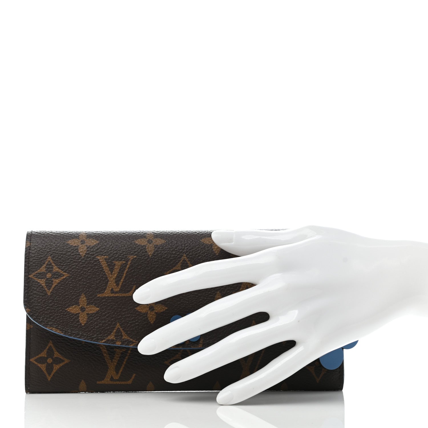 Louis Vuitton Monogram Bloom Flower Emilie Wallet Blue Jean 2 of 7
