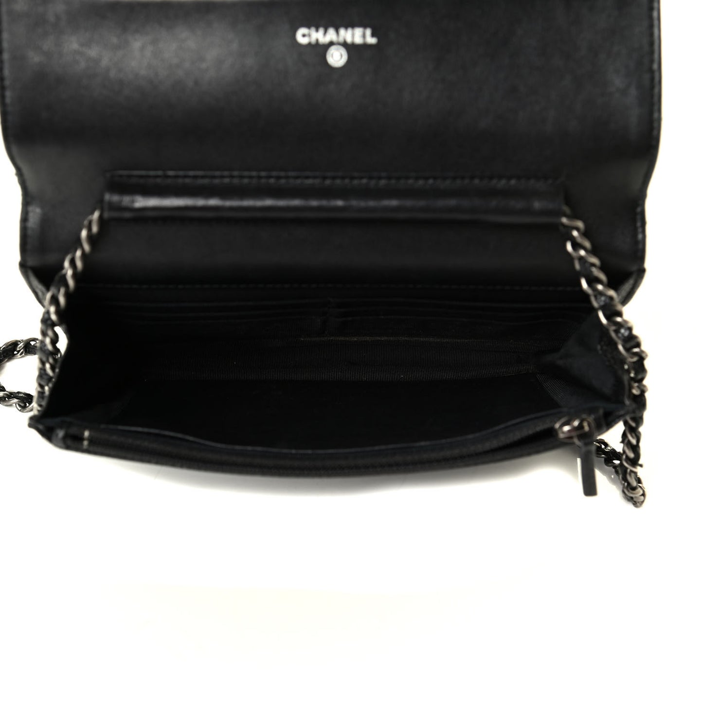 Caviar Quilted Reissue Wallet On Chain WOC Black
