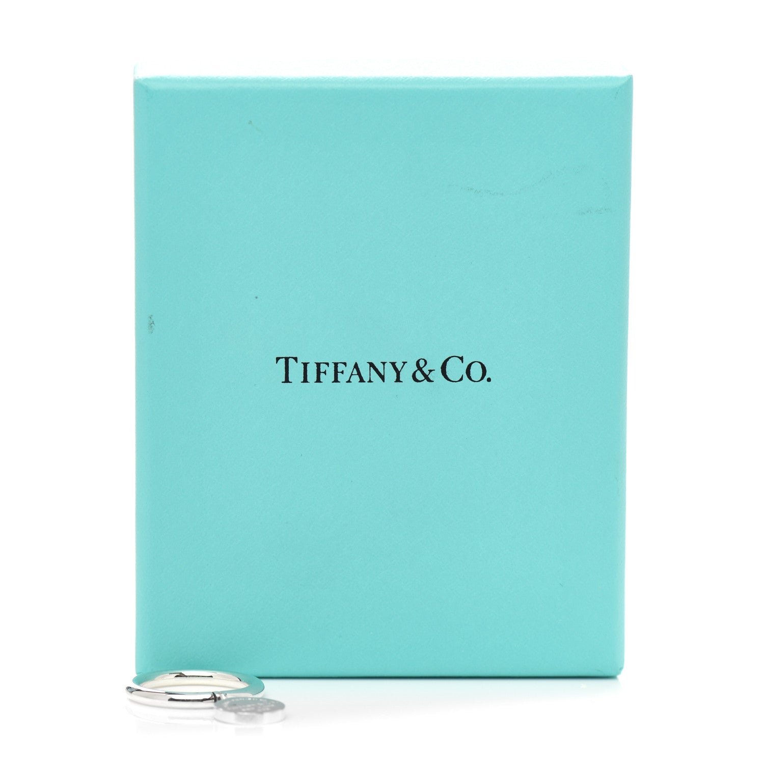 Tiffany Sterling Silver Return to Tiffany Round Charm Ring 53 6.25 5 of 5