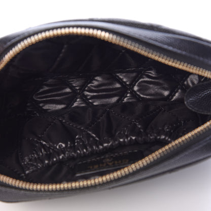 Chanel Caviar Quilted Small Curvy Pouch Cosmetic Case Black 5 of 8