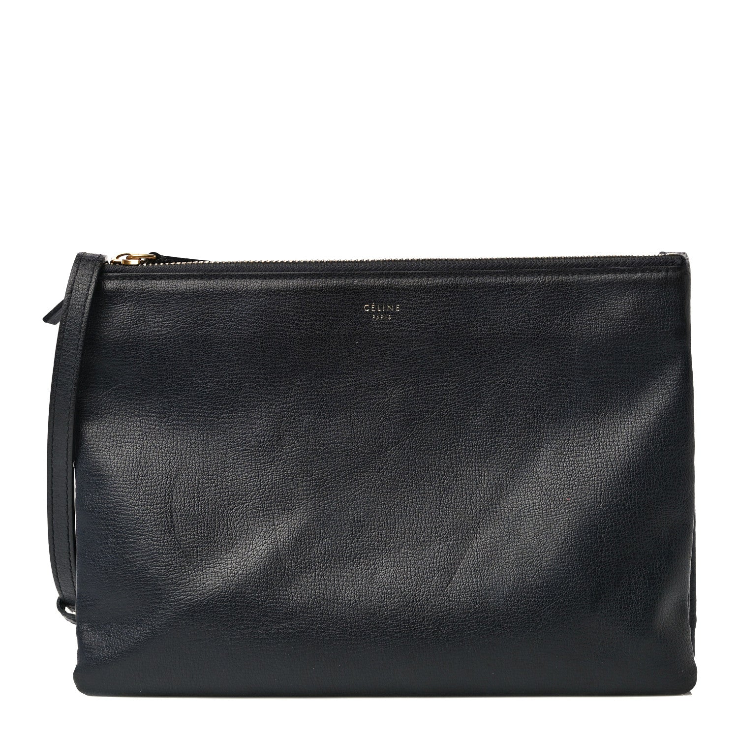 Celine Goatskin Large Trio Crossbody Bag Dark Blue 1 of 20