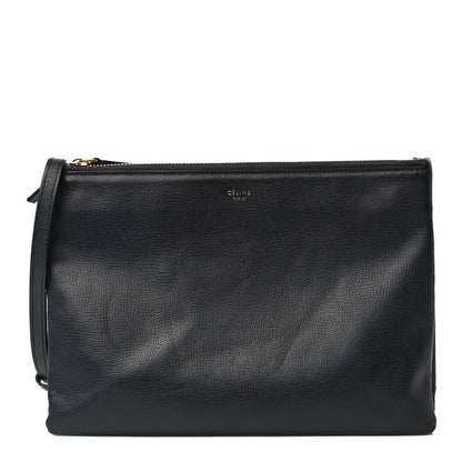 Celine Goatskin Large Trio Crossbody Bag Dark Blue 1 of 20