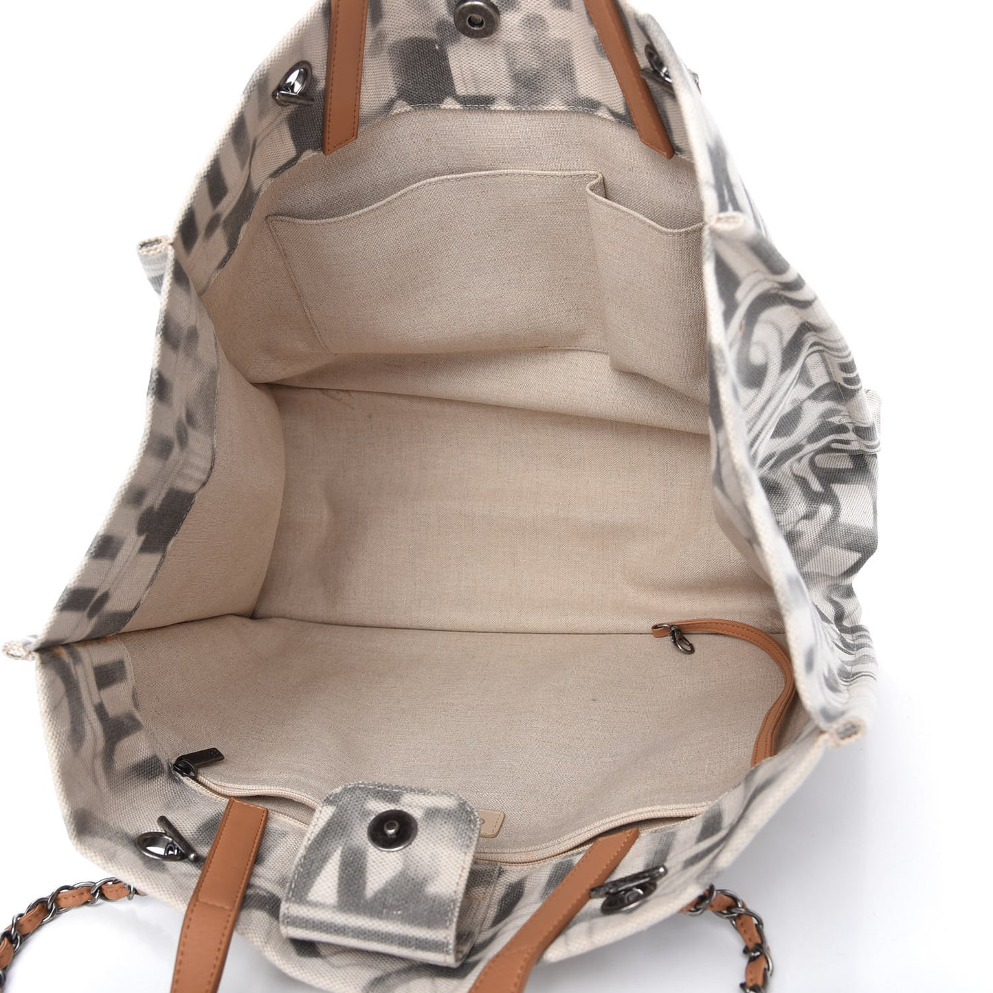 Canvas Large Iliad Shopping Tote Beige