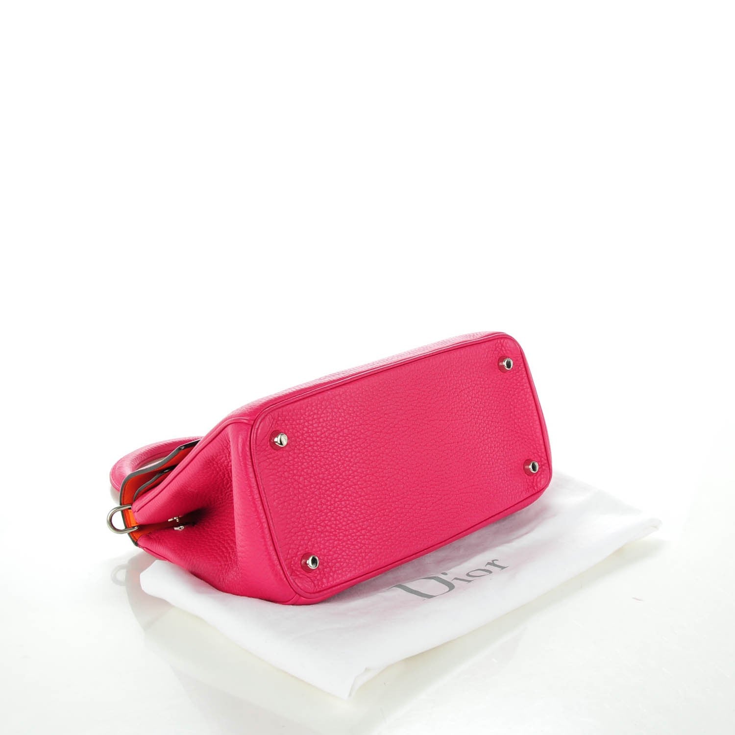 Christian Dior Bullcalf Small Be Dior Flap Fraise Tangerine 4 of 7