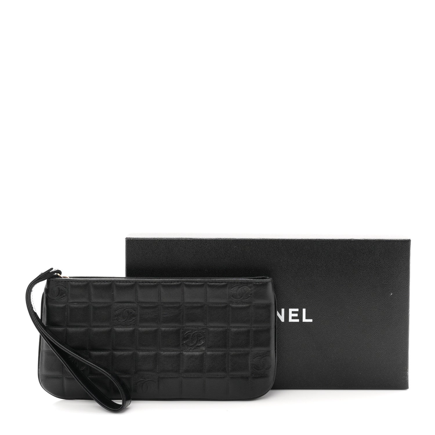 Chanel Lambskin Square Quilted CC Wristlet Black 8 of 8