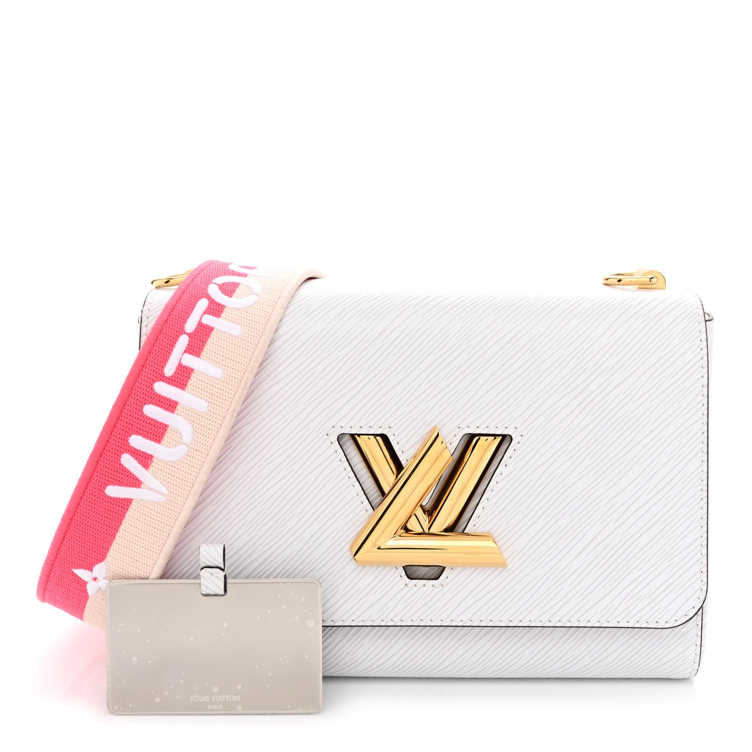 Louis Vuitton Epi Twist Shoulder Bag MM White Pink 1 of 9