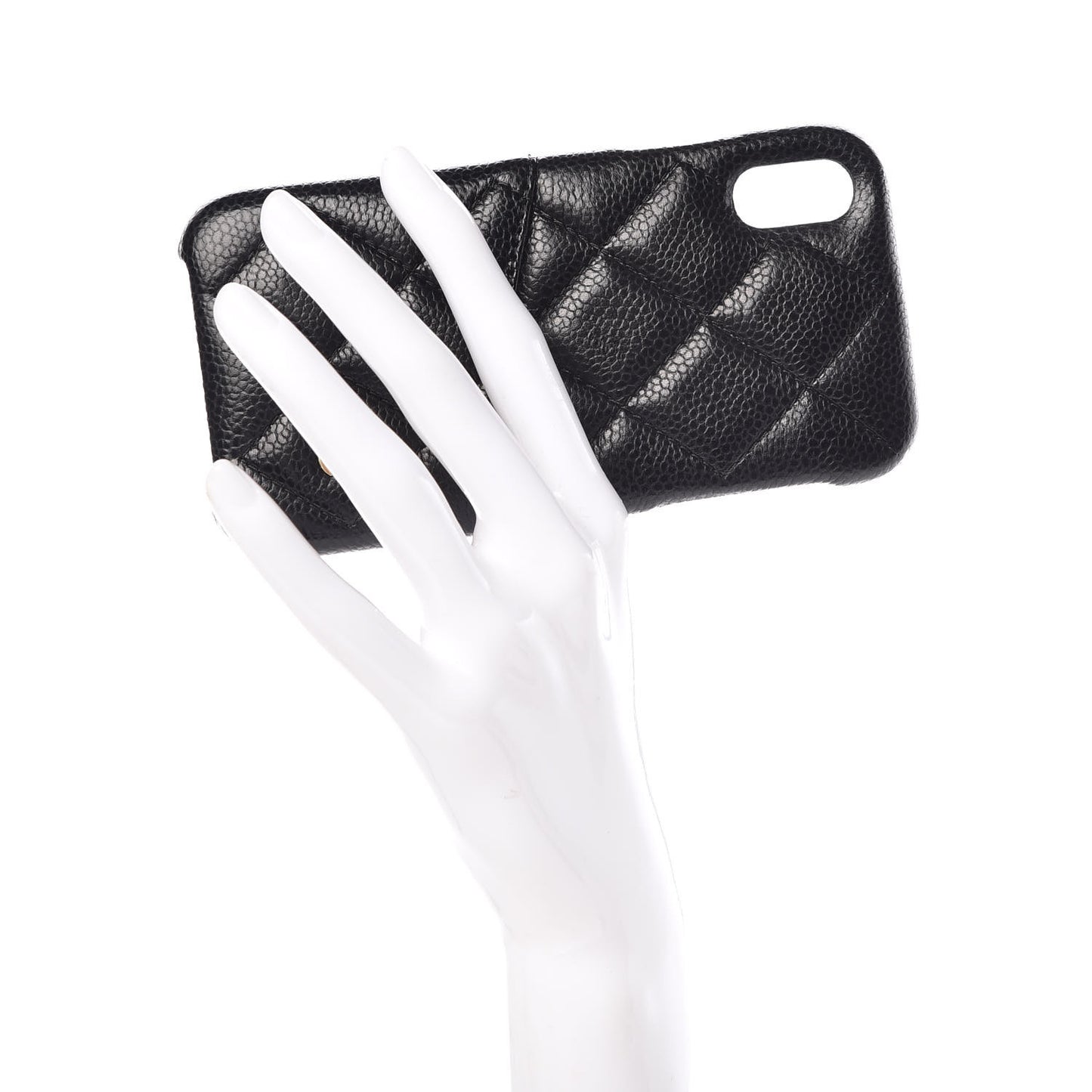 Caviar Quilted iPhone X Coco Tech Case Black