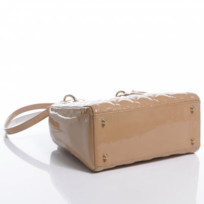 Christian Dior Patent Medium Lady Dior Beige 4 of 7