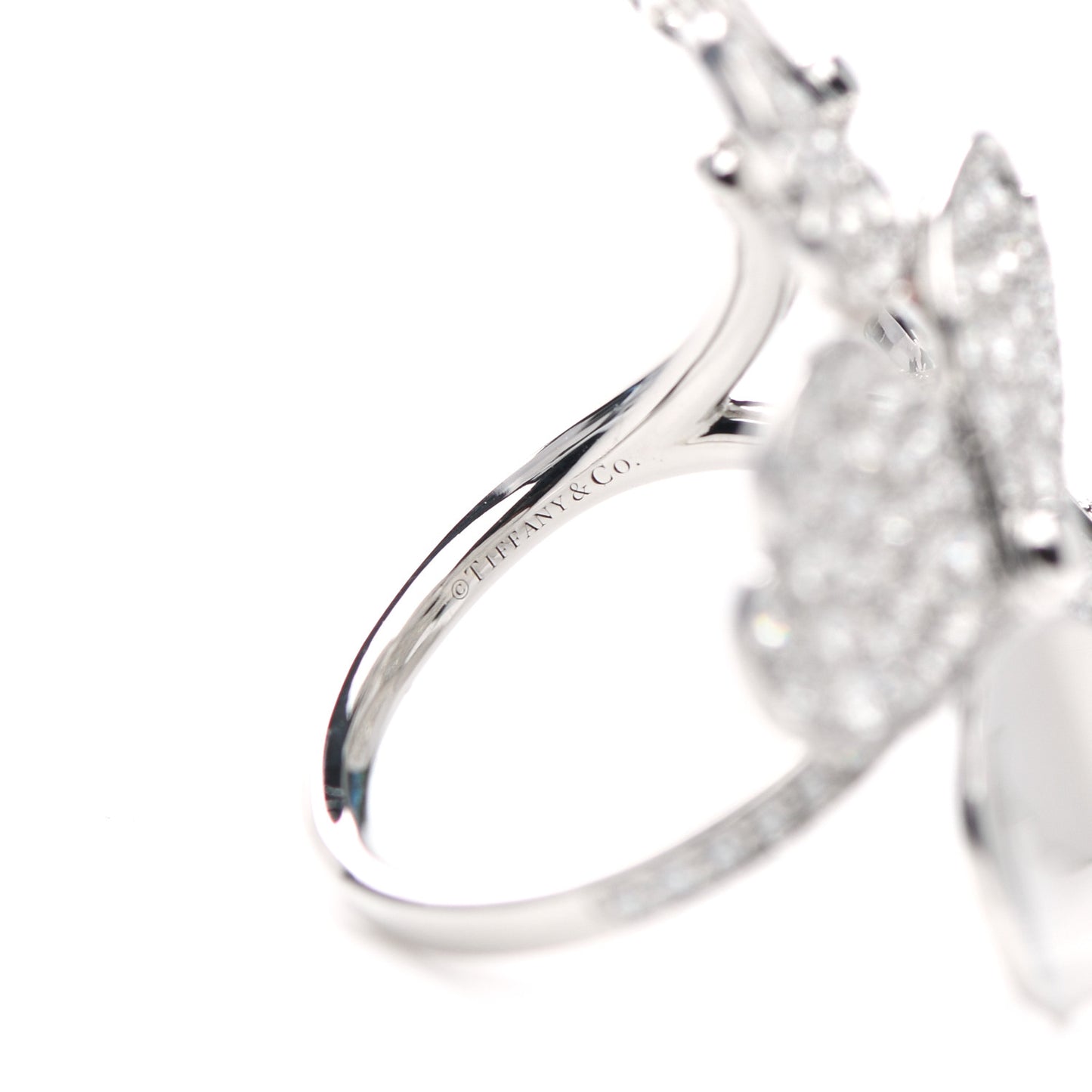 Platinum Diamond Paper Flowers Cluster Ring 52 6
