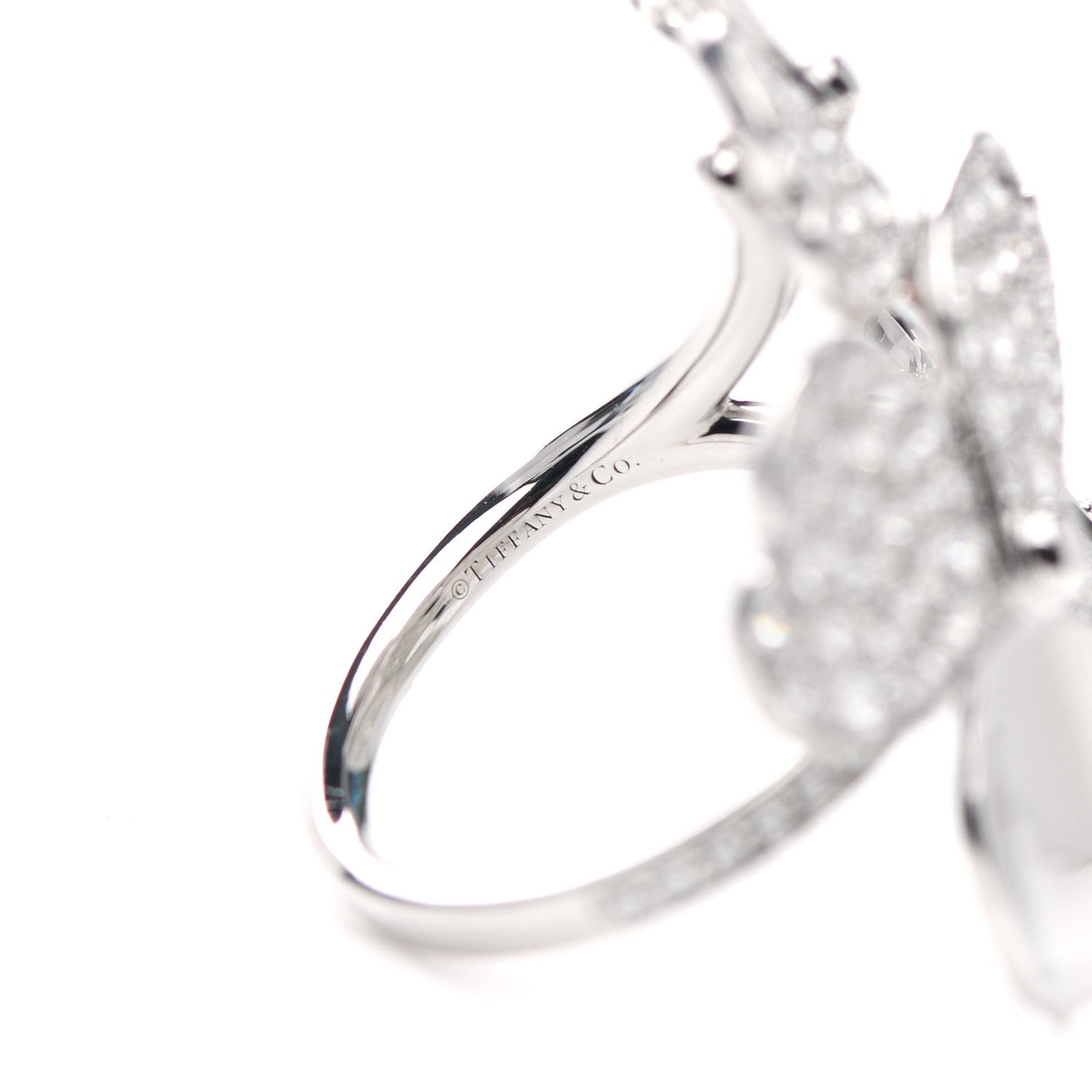 Tiffany Platinum Diamond Paper Flowers Cluster Ring 52 6 5 of 6