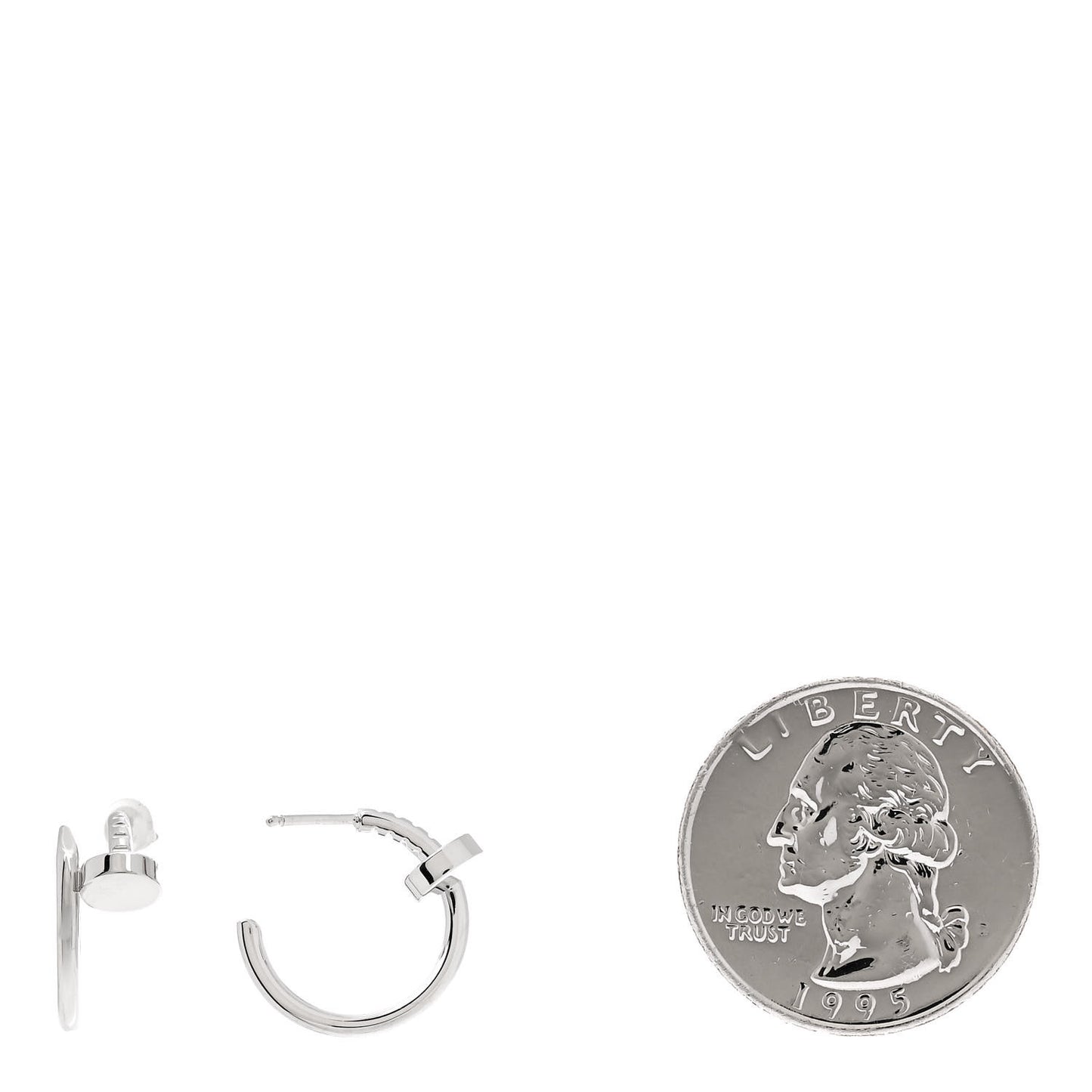 18K White Gold Juste Un Clou Hoop Earrings
