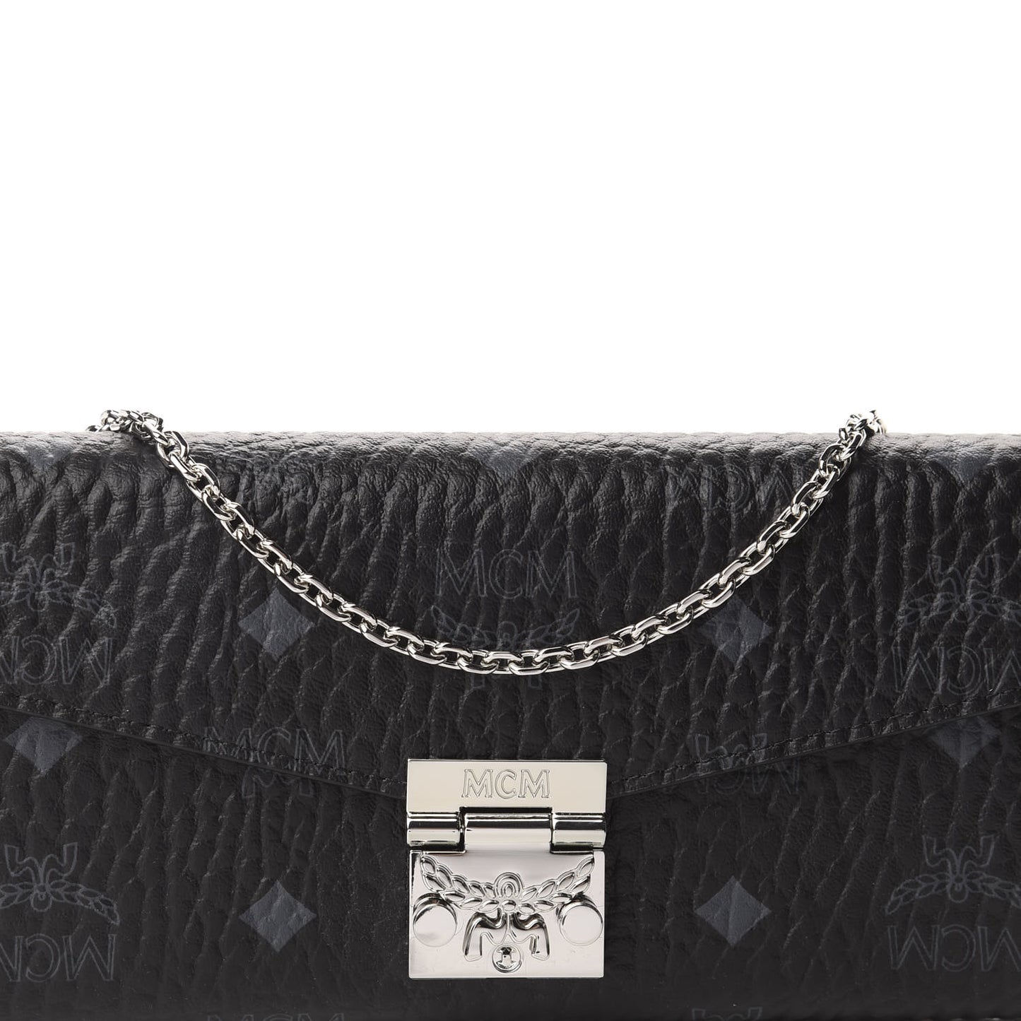 Visetos Large Patricia Wallet On Chain Black Red