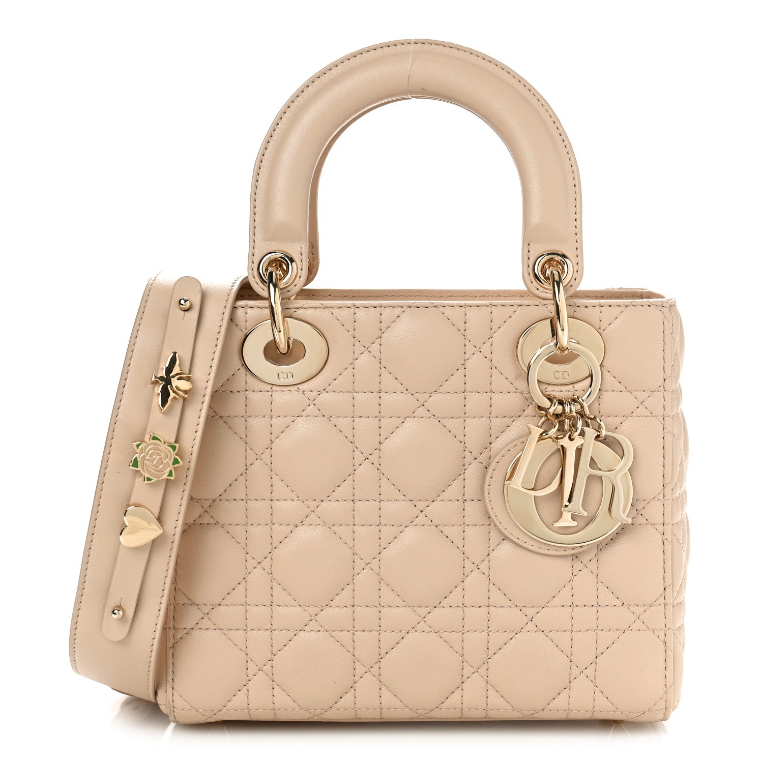 Christian Dior Calfskin Cannage Small My ABCDior Lady Dior Beige 1 of 10