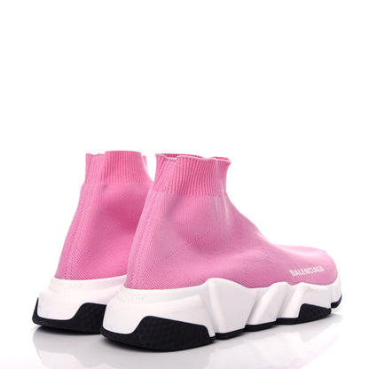 Balenciaga Neoprene Knit Womens Speed Sneakers 36 Pink White Black 4 of 10