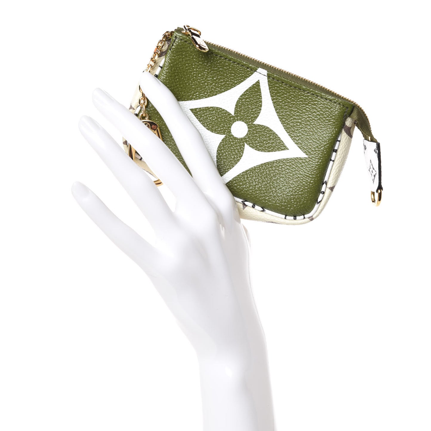 Monogram Giant Micro Pochette Accessories Kaki White