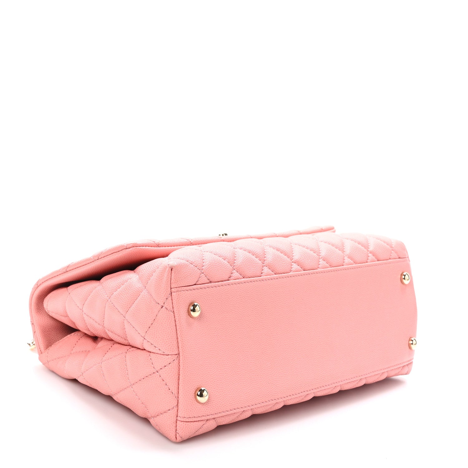 Chanel Caviar Quilted Small Coco Handle Flap Pink 4 of 11
