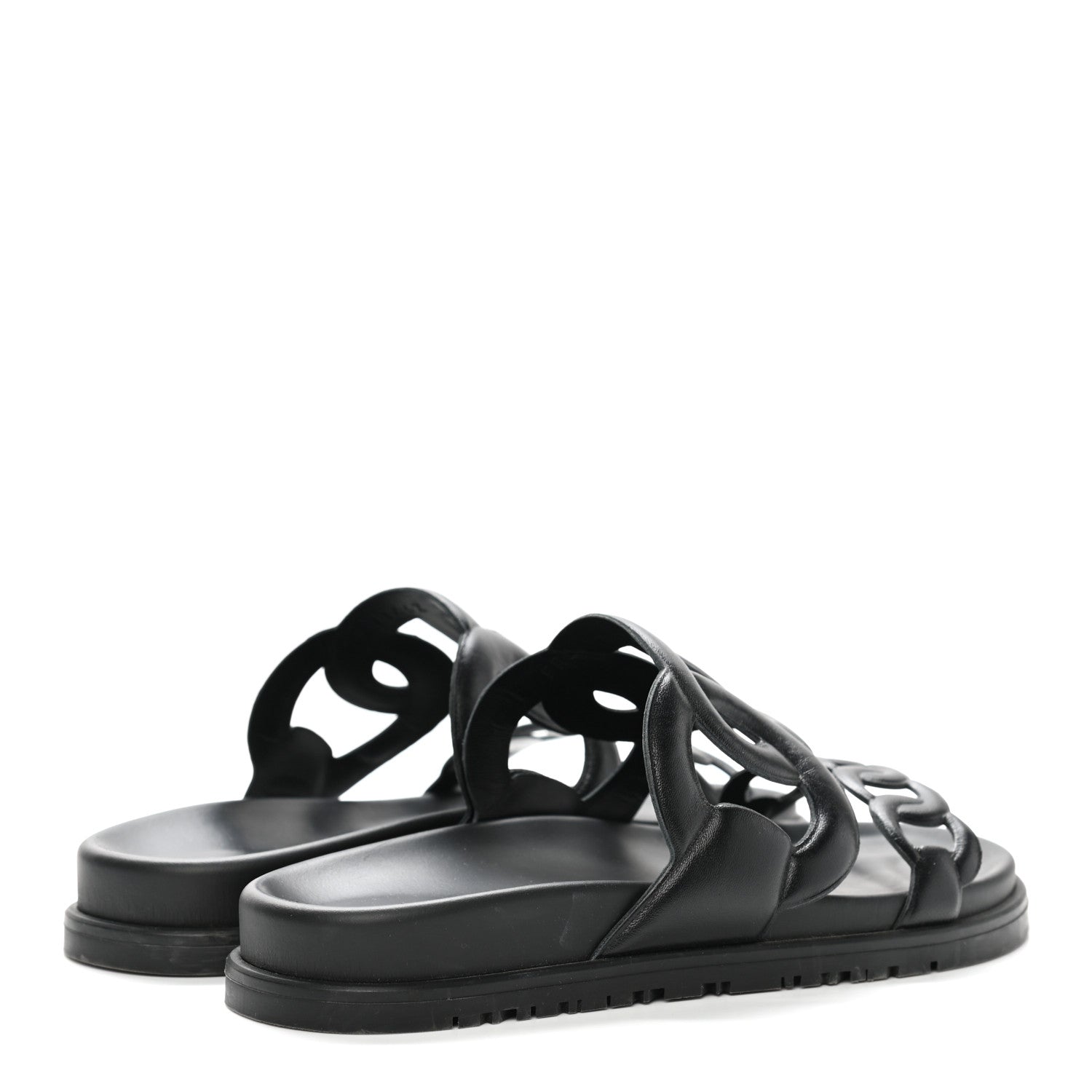 Hermes Nappa Extra Sandals 37 Black 4 of 9