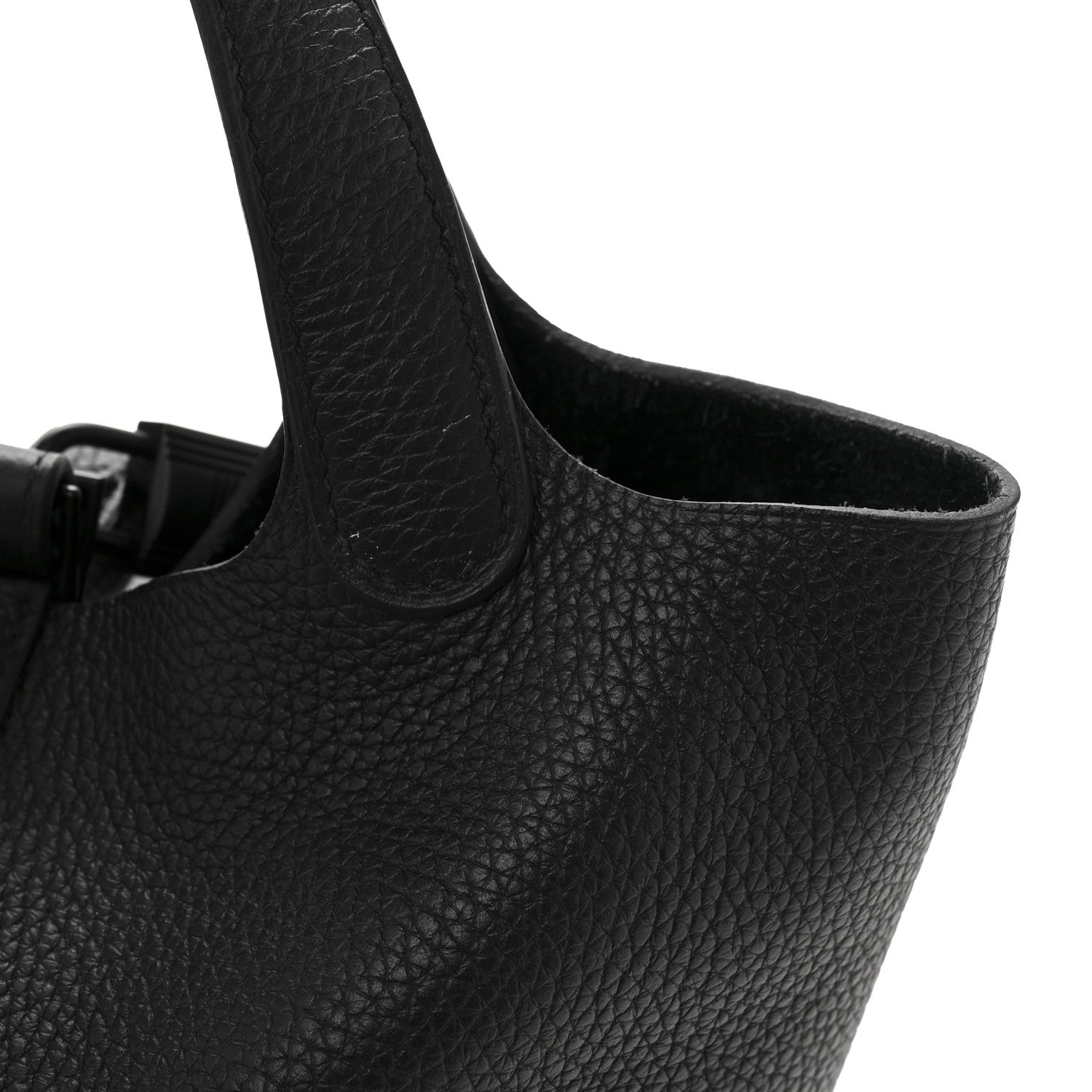 Hermes Taurillon Clemence Monochrome Picotin Lock 18 PM Black 11 of 11