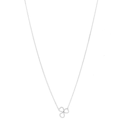 Tiffany Platinum Diamond Mini Paper Flowers Pendant Necklace 1 of 6