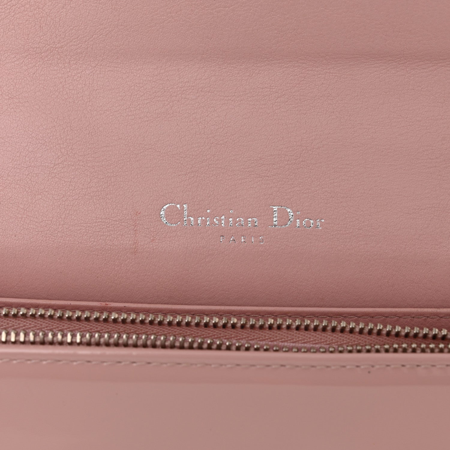 Christian Dior Patent Cannage Lady Dior Chain Wallet Rose Clair 6 of 16