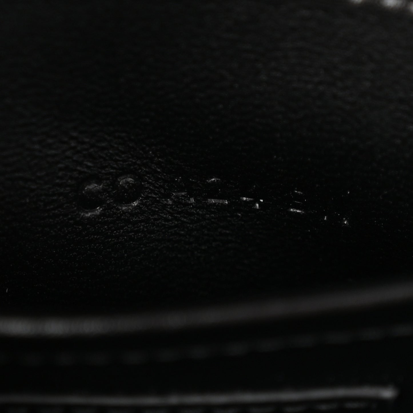 Shiny Calfskin Nano Pencil Bag Black