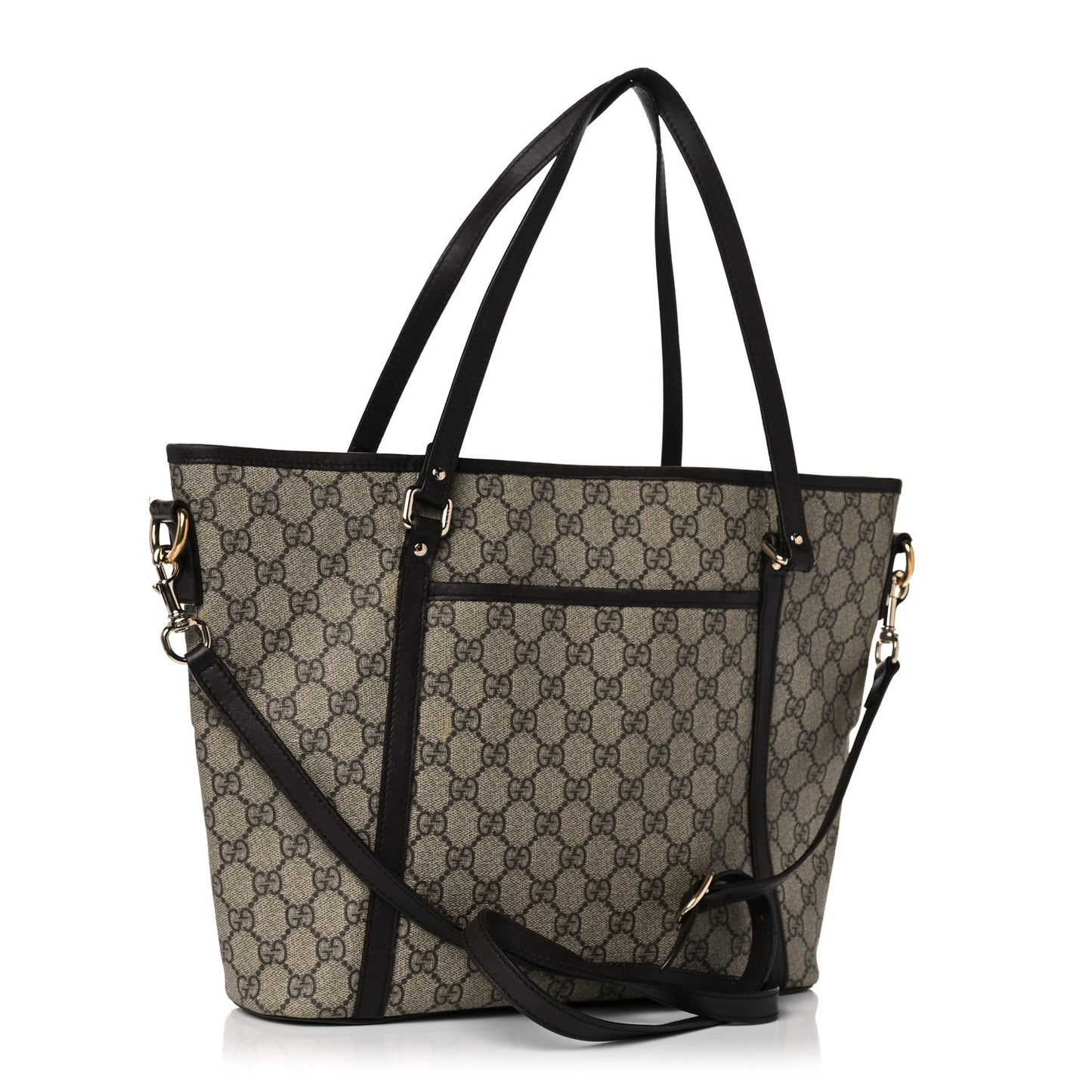 GG Supreme Monogram Medium Joy Tote Dark Brown
