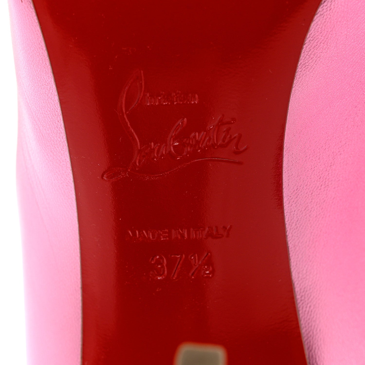 Christian Louboutin Metallic Patent Hot Chick 100 Pumps 37.5 Pink 7 of 9