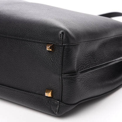 MCM Grained Calfskin Large Milla Hobo Black 8 of 11
