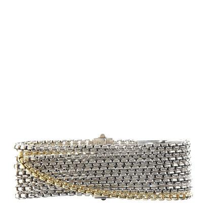 David Yurman Sterling Silver 18K Yellow Gold Eight-Row Box Chain Bracelet 1 of 4