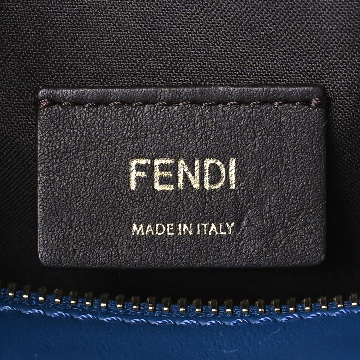 Fendi Vitello Century FF 1974 Embossed Camera Case Blueberry 6 of 9