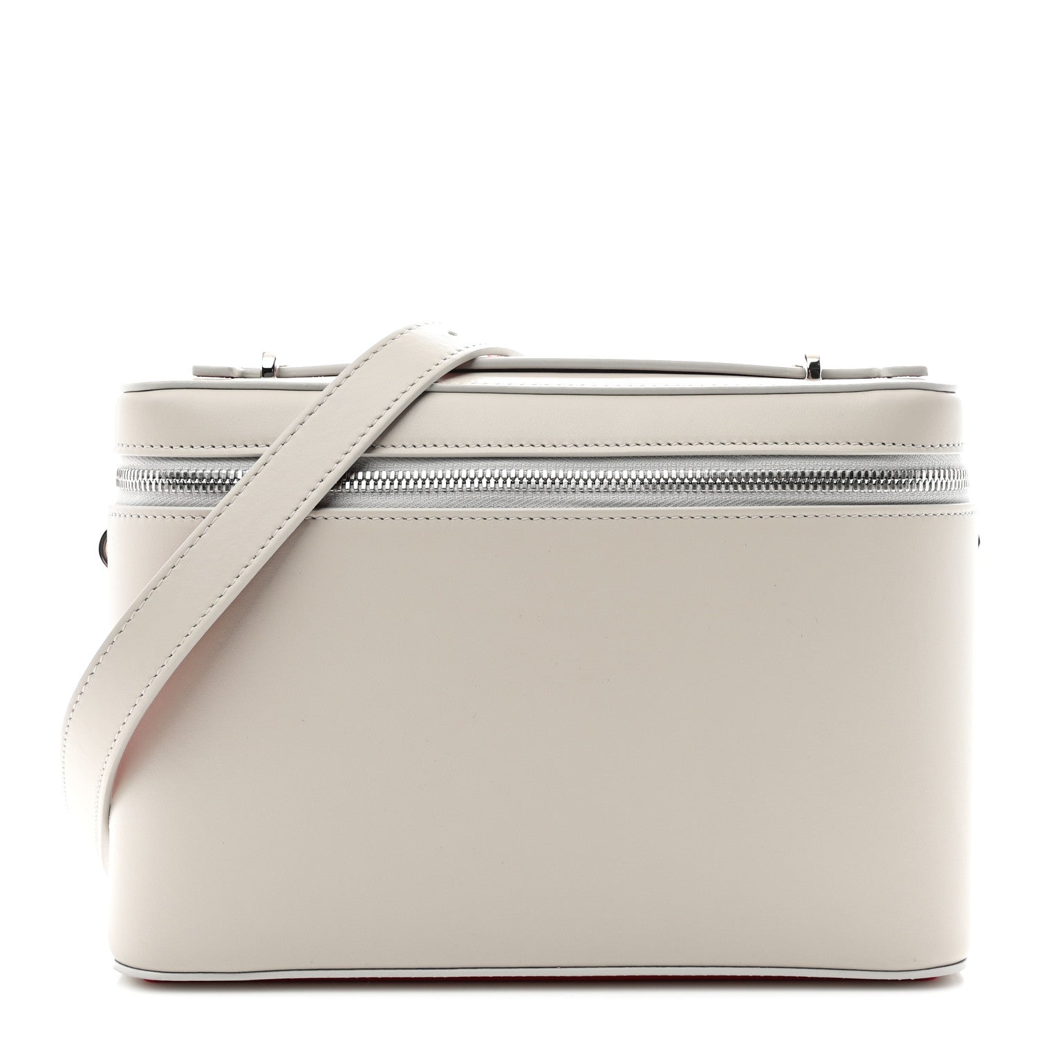 Christian Louboutin Calfskin Paris Kypipouch Top Handle Bag Albatre 1 of 9