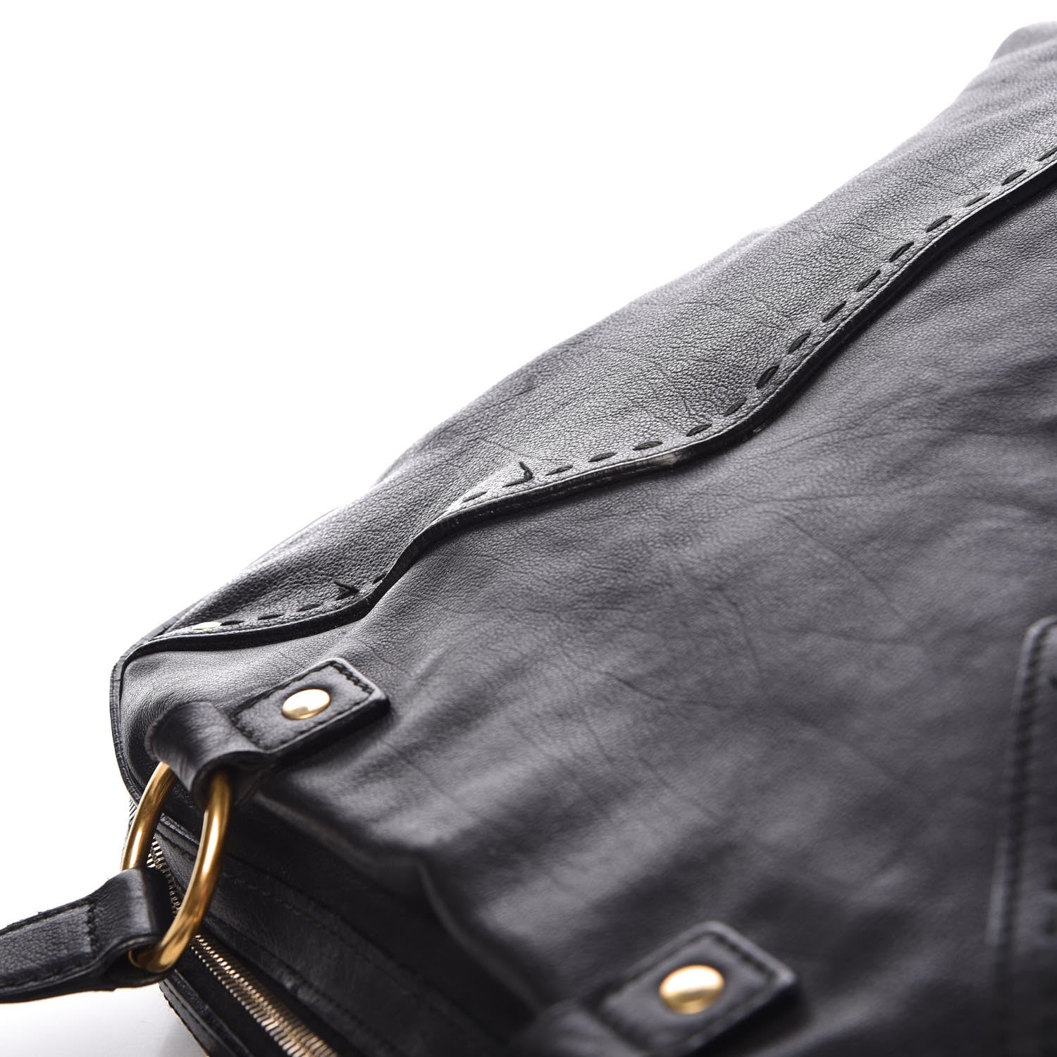 Saint Laurent Calfskin Oversized Muse Black 12 of 13