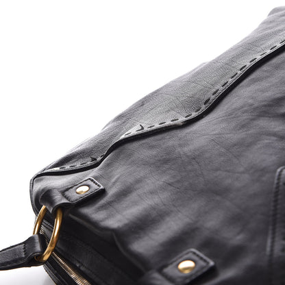 Saint Laurent Calfskin Oversized Muse Black 12 of 13