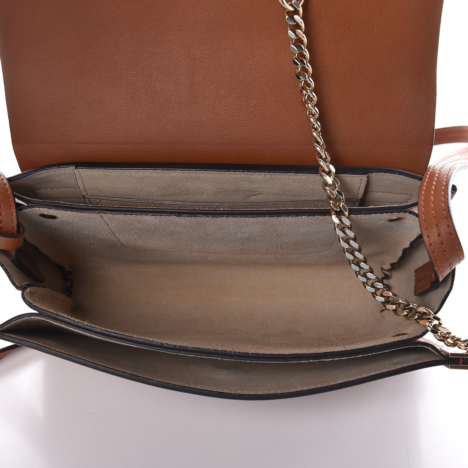 Chloe Suede Calfskin Small Faye Shoulder Bag Tobacco 5 of 9