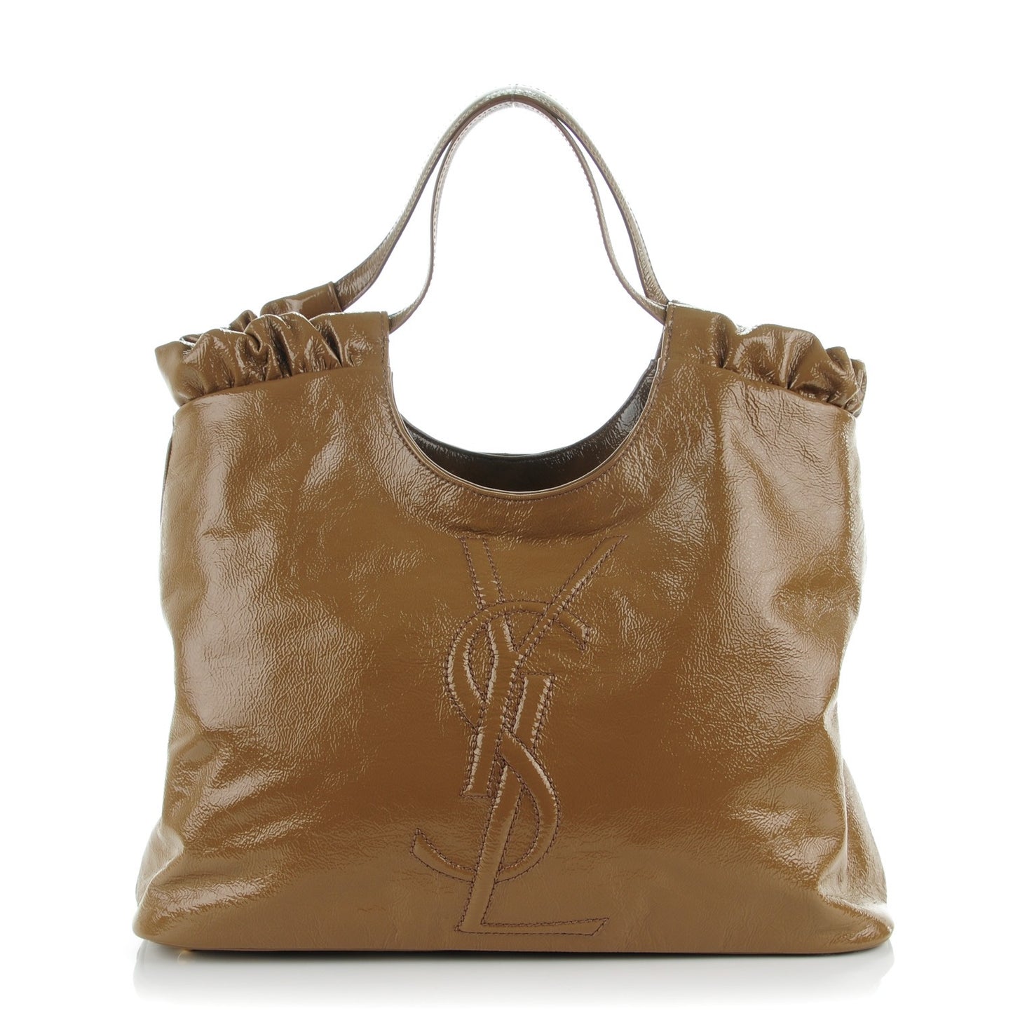 Patent Calfskin Belle de Jour Cabas Tote Camel
