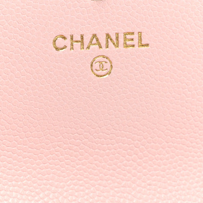 Chanel Caviar Quilted Crystal CC Large Gusset Flap Wallet Pink 6 of 9