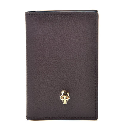 Alexander McQueen Small Grained Calfskin Skull Pocket Organizer Amaranth 1 of 7