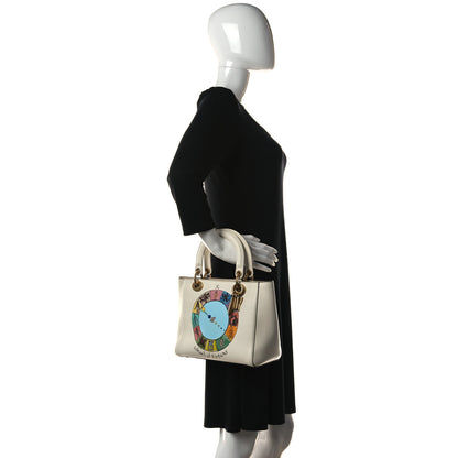 Christian Dior Calfskin Wheel of Fortune Medium Lady Dior Off White 2 of 17
