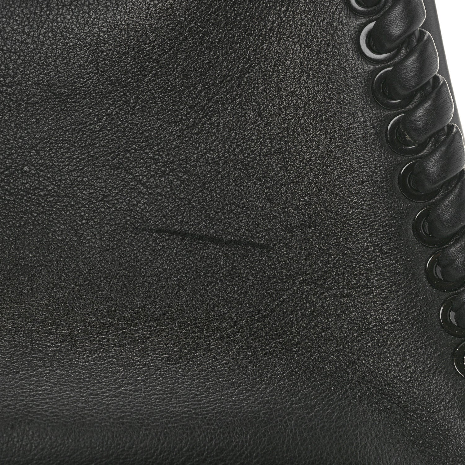 Fendi Vitello Seta Lace Up Medium Peekaboo Iconic Satchel Black 11 of 12