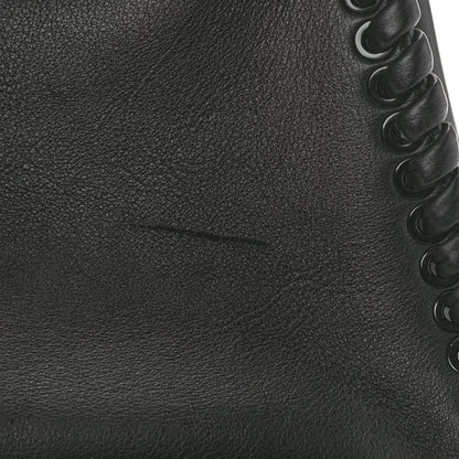 Fendi Vitello Seta Lace Up Medium Peekaboo Iconic Satchel Black 11 of 12