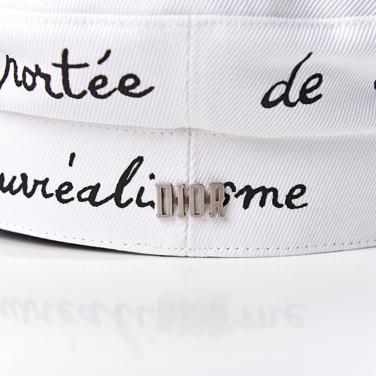 Daydream Words Print Cap Hat 57 White